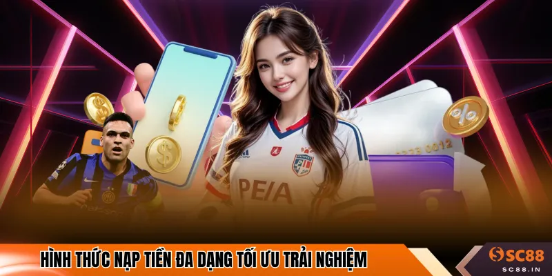 Hình thức nạp tiền đa dạng tối ưu trải nghiệm