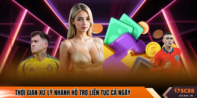Thời gian xử lý nhanh hỗ trợ liên tục cả ngày